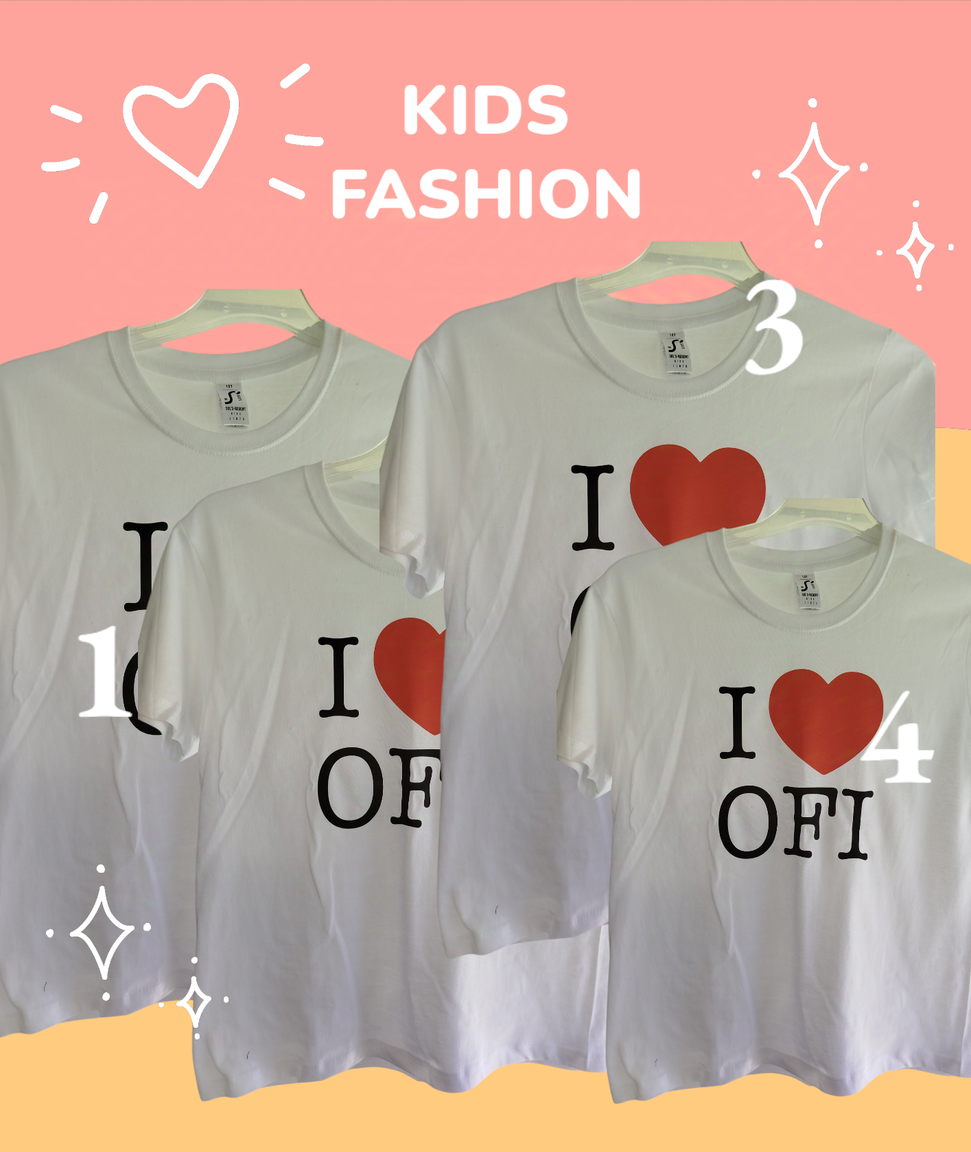 ΠΑΙΔΙΚΟ T-SHIRT I LOVE OFI ΛΕΥΚΟ - 12