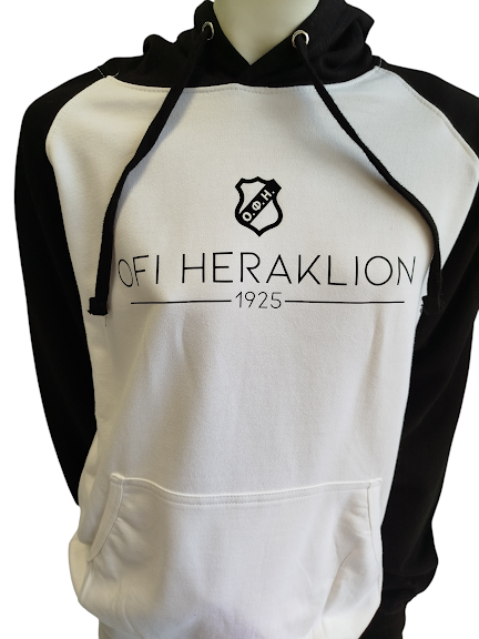 HOODIE ΑΣΠΡΟ-ΜΑΥΡΟ HERAKLION - XLarge