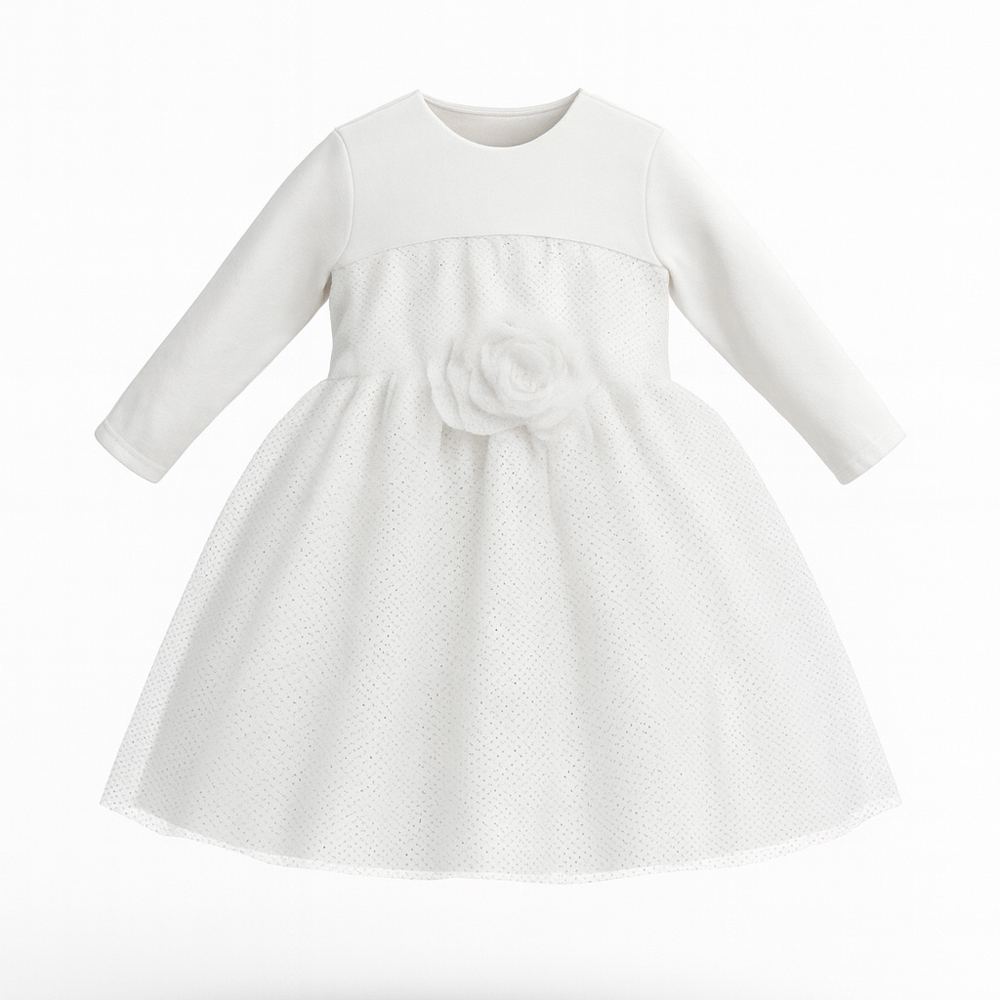 Βρεφικό φόρεμα CHICCO κορίτσι - ΛΕΥΚΟ
