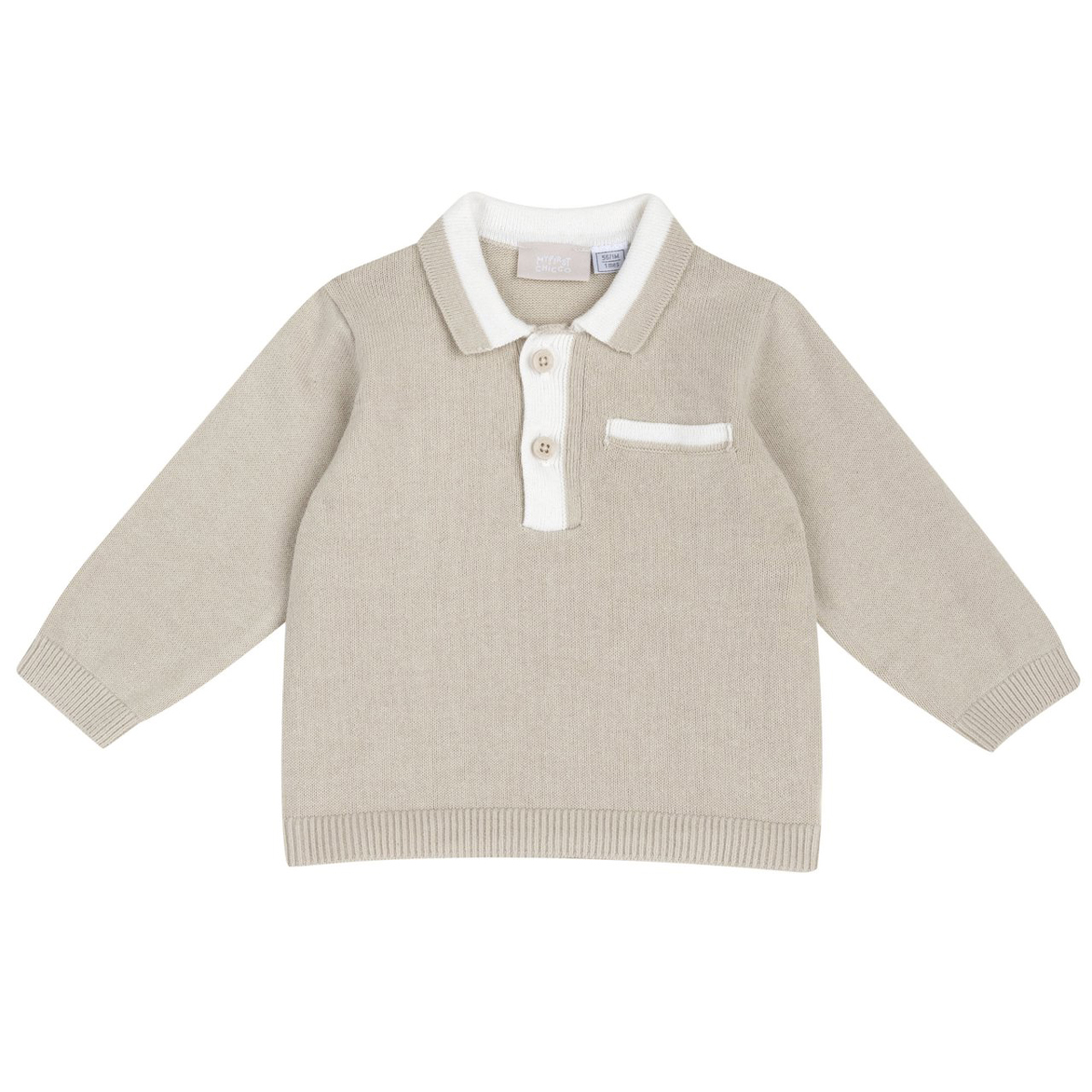 Βρεφική μπλούζα με γιακά CHICCO αγόρι - ΜΠΕΖ