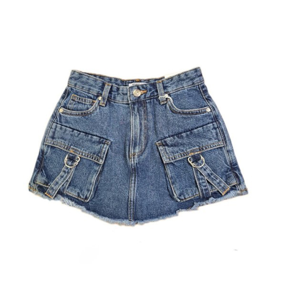 Παιδικό τζιν σόρτς TIFFOSI κορίτσι - ΜΠΛΕ