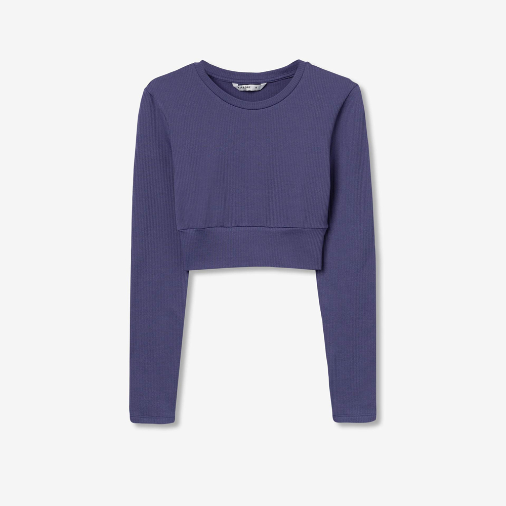 Παιδική cropped μπλούζα ριμπ TIFFOSI κορίτσι - 1