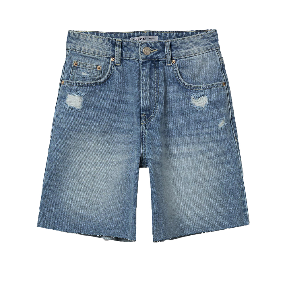 Παιδική τζιν βερμούδα TIFFOSI κορίτσι - ΜΠΛΕ