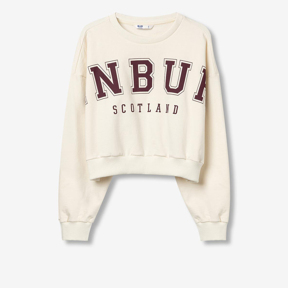 Παιδικό crop φούτερ TIFFOSI κορίτσι - ΕΚΡΟΥ