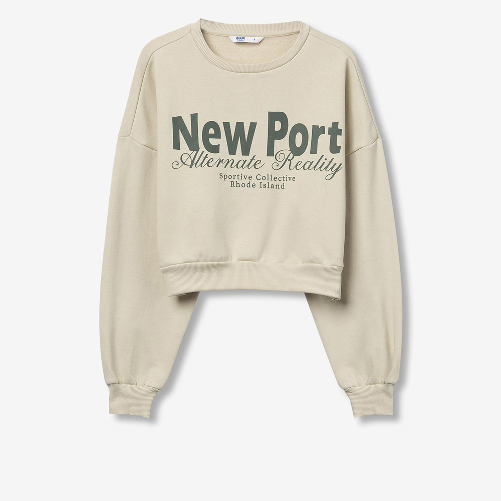 Εφηβικό cropped φούτερ TIFFOSI κορίτσι - ΜΠΕΖ