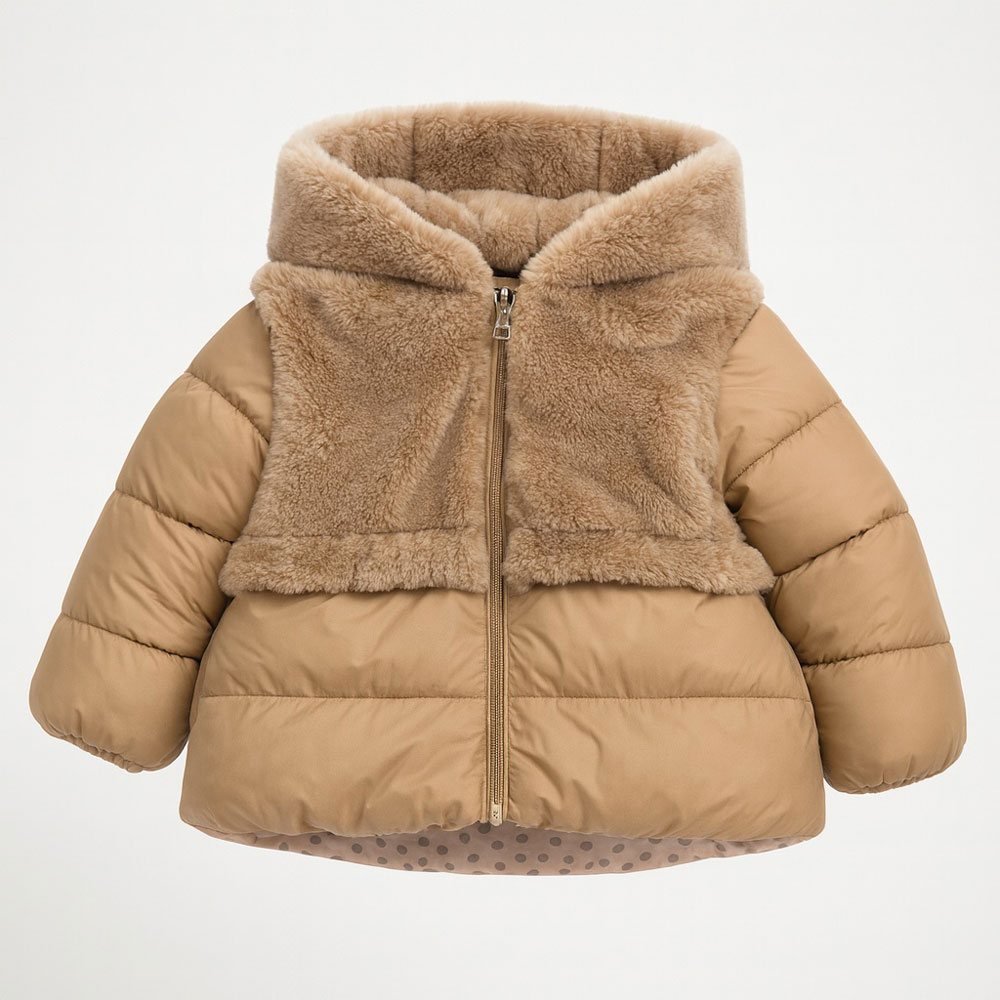 Παιδικό μπουφάν διπλής όψεως CHICCO κορίτσι - ΚΑΜΕΛ