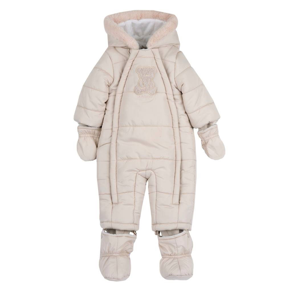 Βρεφικό ολόσωμο φορμάκι εξόδου CHICCO αγόρι - ΕΚΡΟΥ