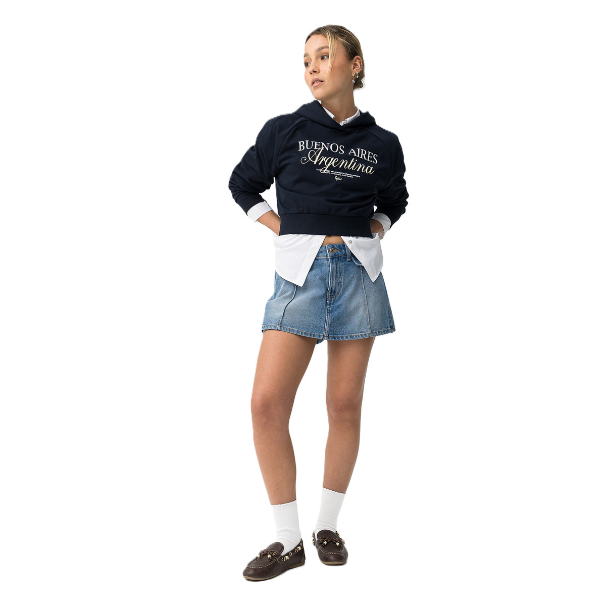 Παιδικό τζιν σόρτς TIFFOSI κορίτσι - 2