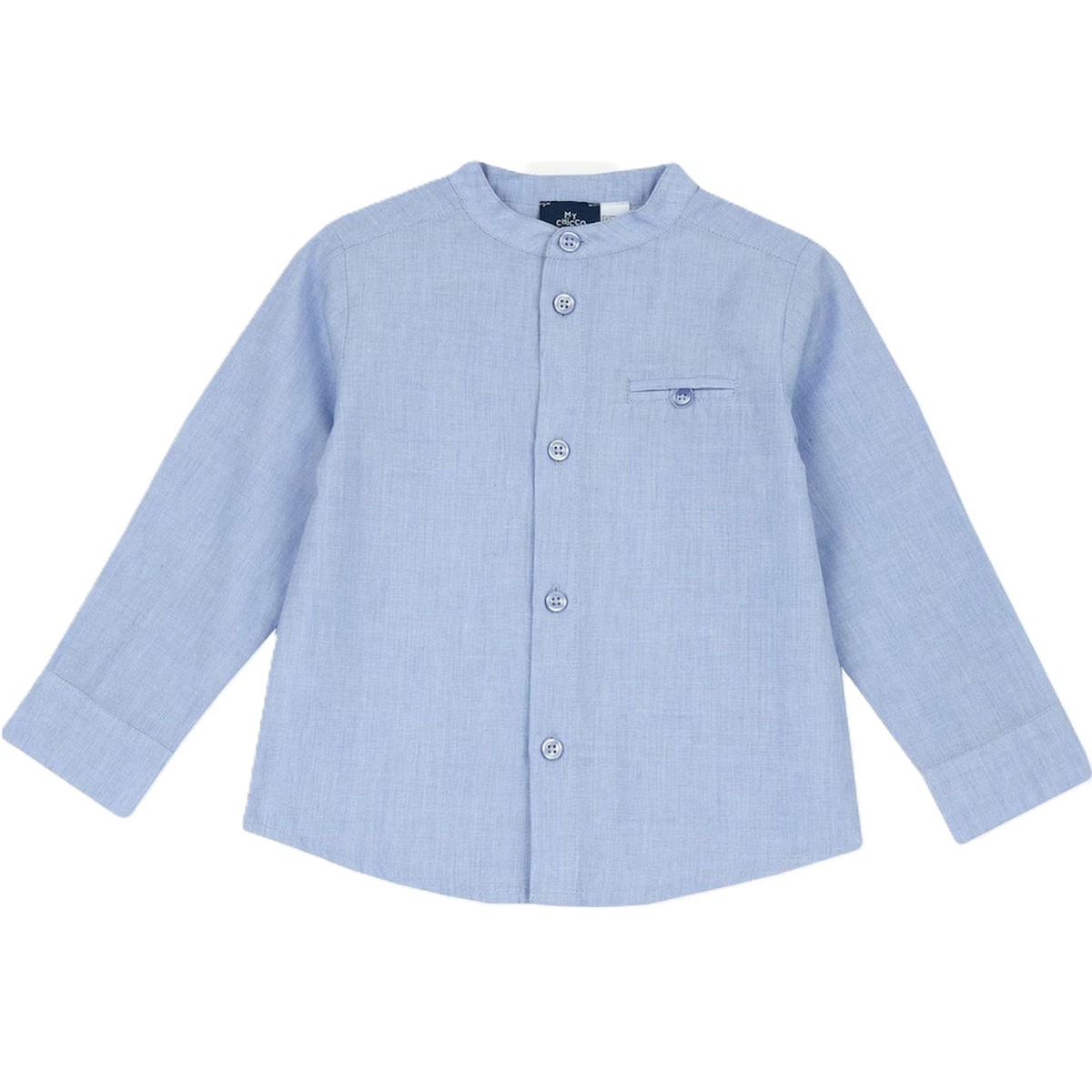 Παιδικό πουκάμισο με γιακά μαο CHICCO αγόρι - ΓΑΛΑΖΙΟ