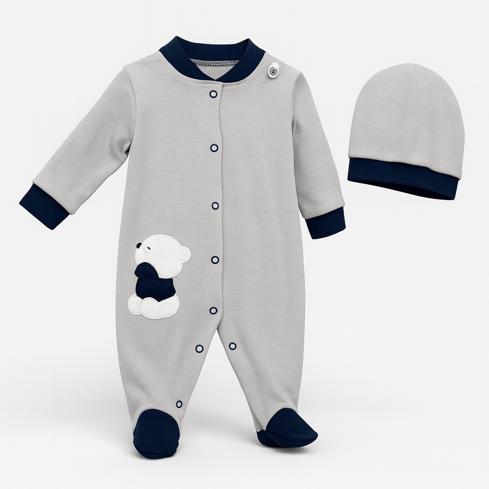 Βρεφικό σετ φορμάκι με σαλιάρα BEBICATTO αγόρι - 2