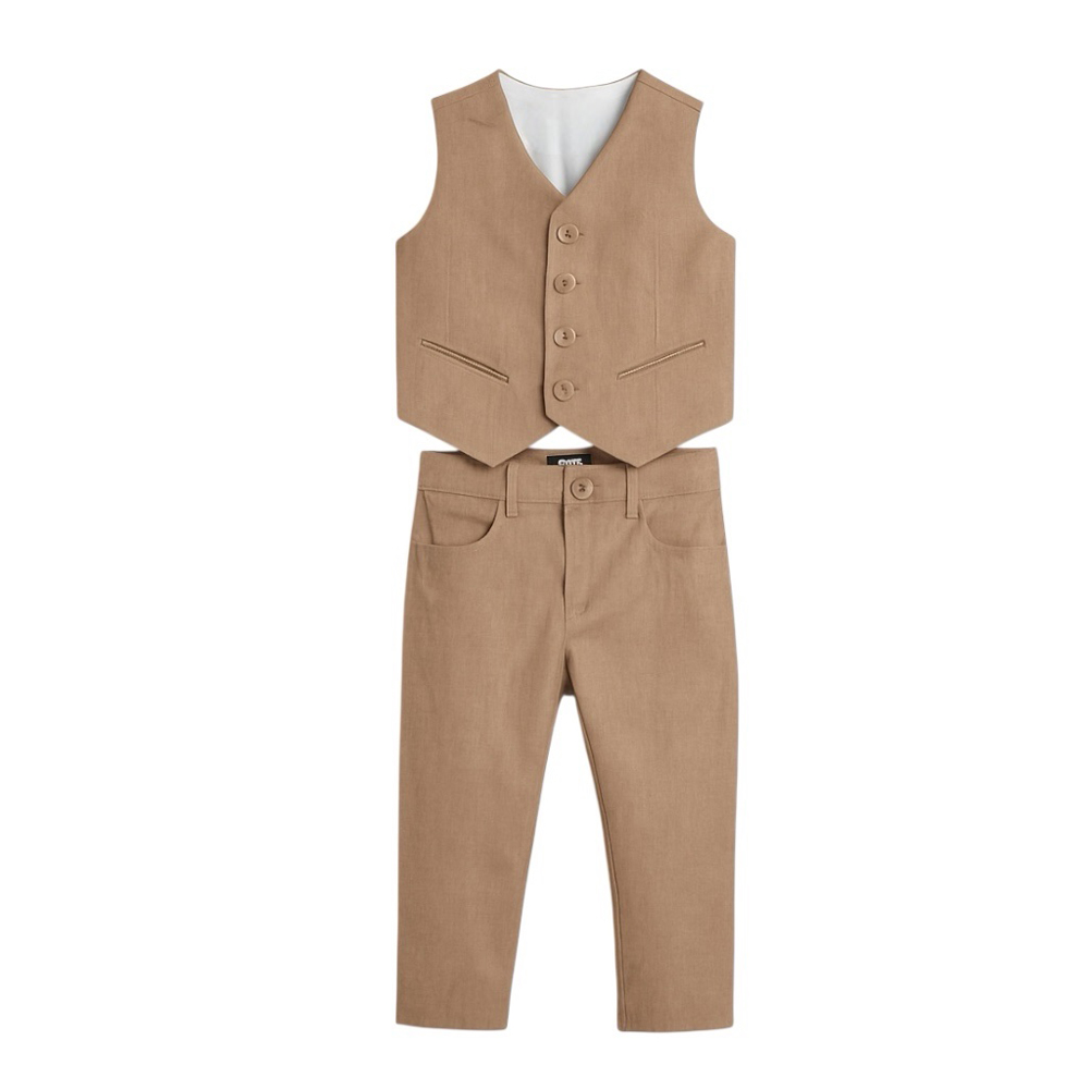 Παιδικό σετ γιλέκο με παντελόνι SEVEN ELEVEN αγόρι - ΚΑΜΕΛ