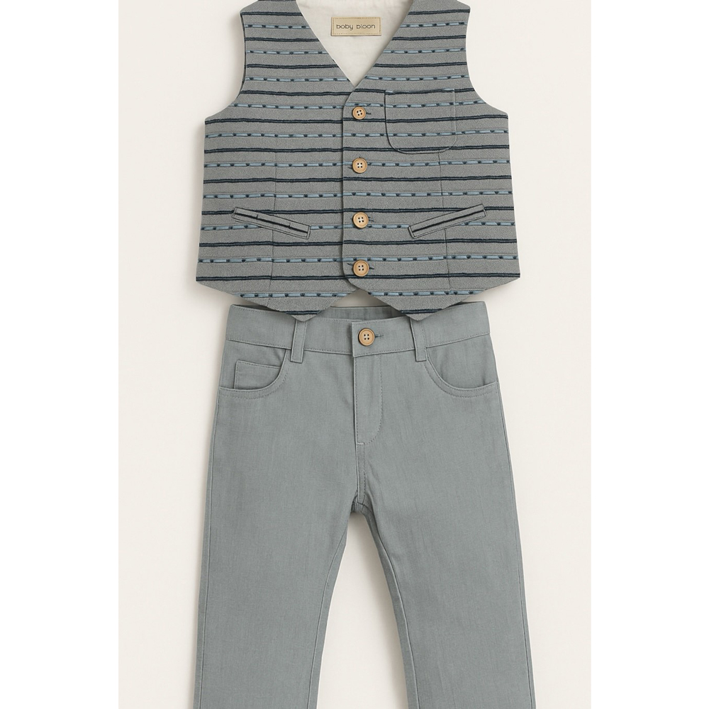 Παιδικό σετ γιλέκο με παντελόνι SEVEN ELEVEN αγόρι - ΜΕΝΤΑ