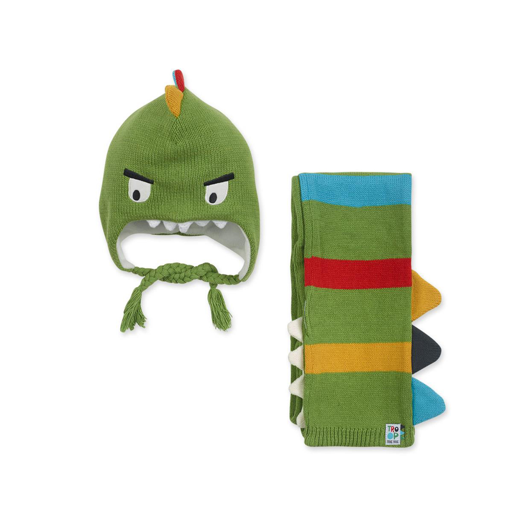 Σετ σκουφάκι με κασκόλ TUC TUC - ΠΡΑΣΙΝΟ