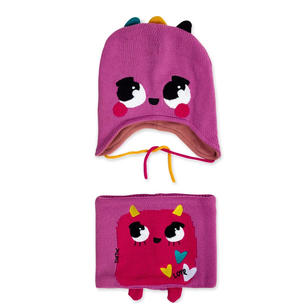 Σετ σκουφάκι με λαιμουδιέρα TUC TUC - ΦΟΥΞΙΑ