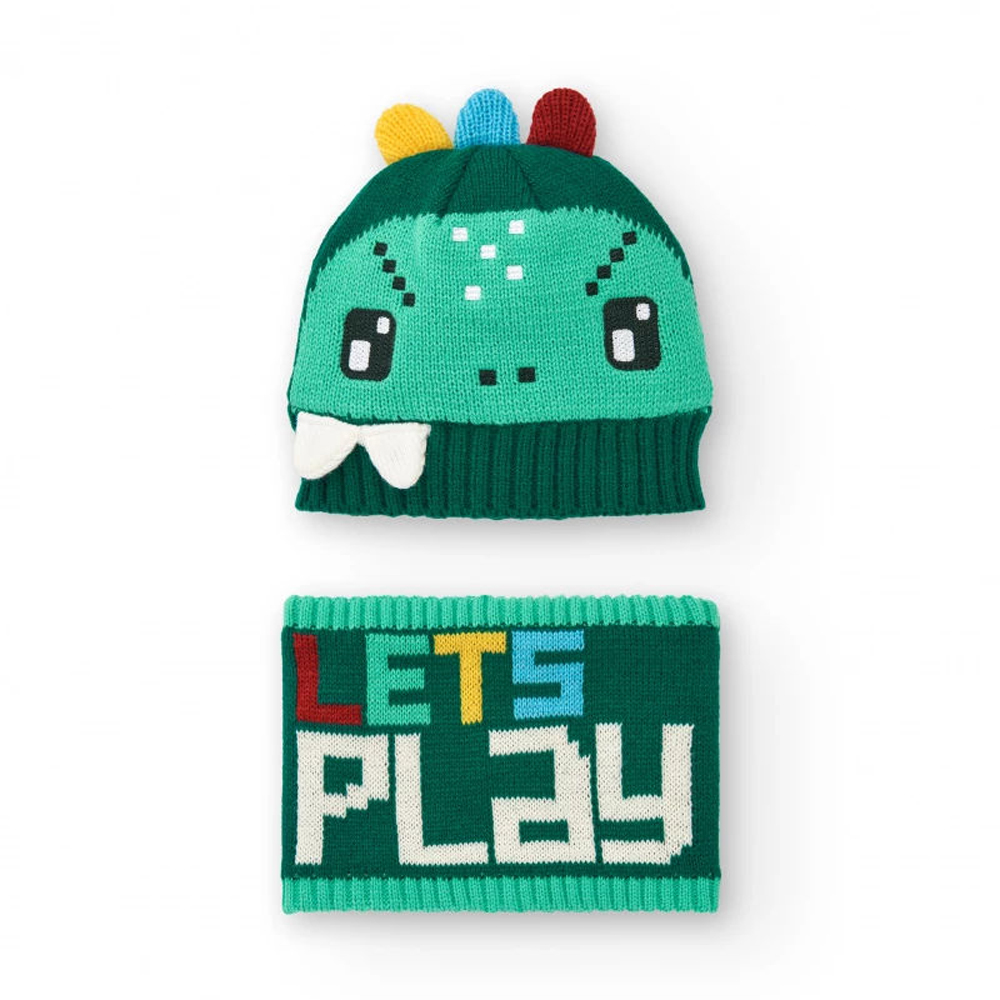 Παιδικό σετ σκούφος με περιλαίμιο TUC TUC αγόρι - ΠΡΑΣΙΝΟ