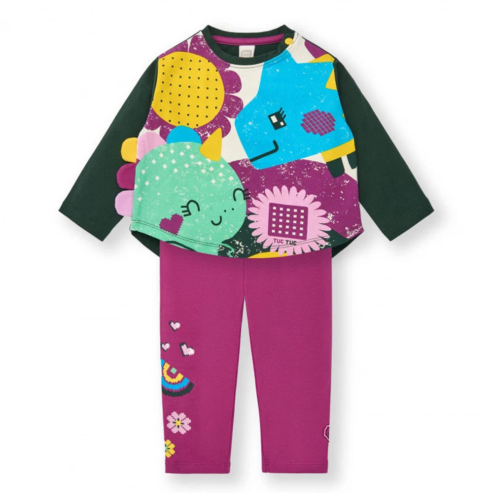 Παιδικό σετ με κολάν TUC TUC κορίτσι - ΠΡΑΣΙΝΟ