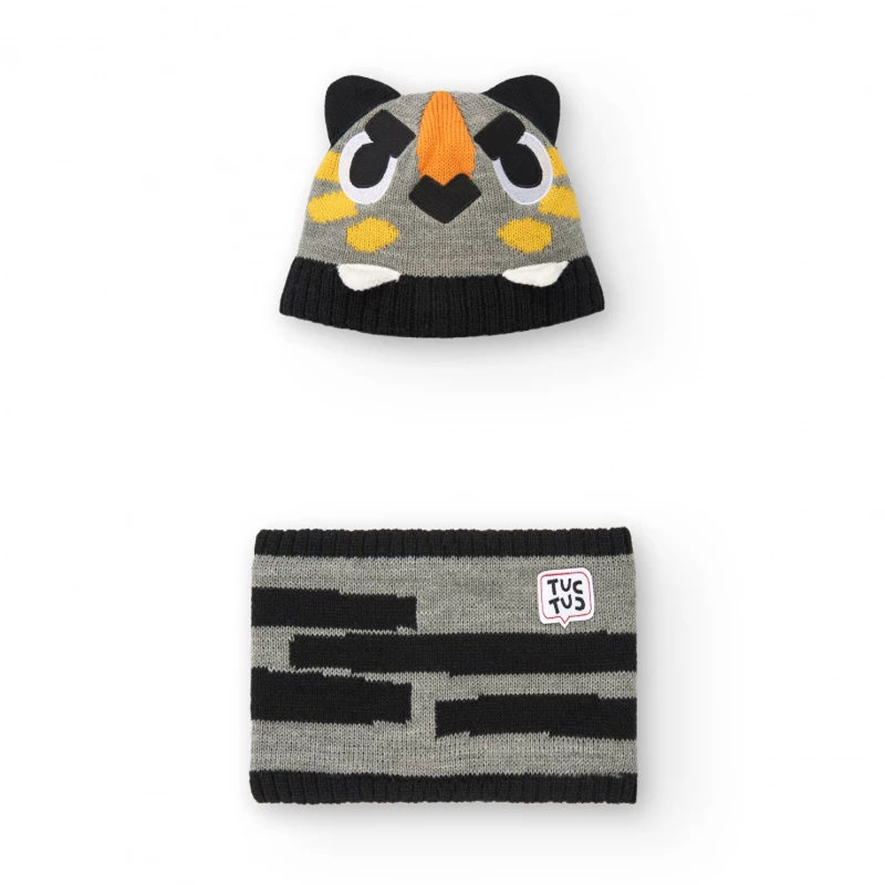 Παιδικό σετ σκούφος με περιλαίμιο TUC TUC αγόρι - ΓΚΡΙ