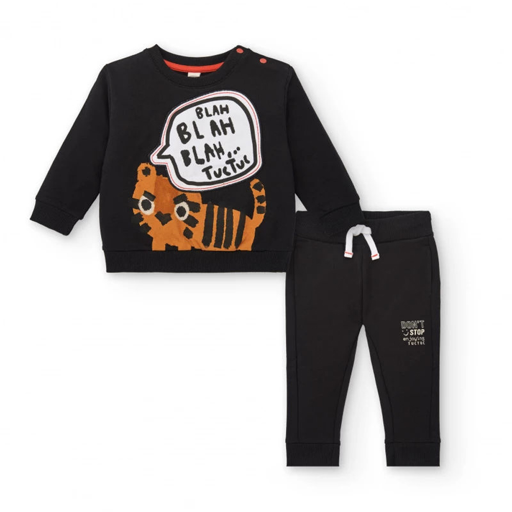 Παιδικό σετ με φόρμα TUC TUC αγόρι - ΜΑΥΡΟ
