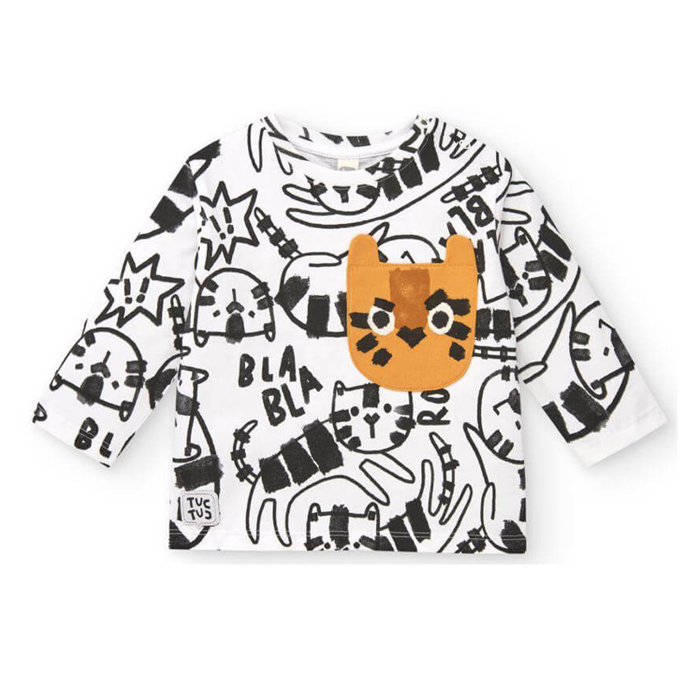 Παιδική μακρυμάνικη μπλούζα TUC TUC αγόρι - ΛΕΥΚΟ