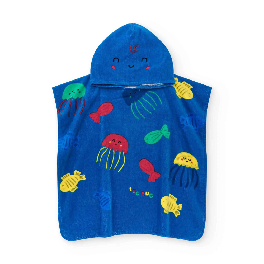 Παιδική πετσέτα poncho θαλάσσης TUC TUC - ΜΠΛΕ