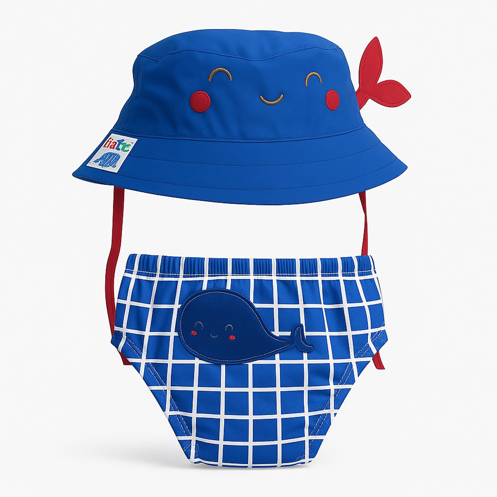 Βρεφικό σετ μαγιό μονοκίνι και καπέλο TUC TUC - ΜΠΛΕ