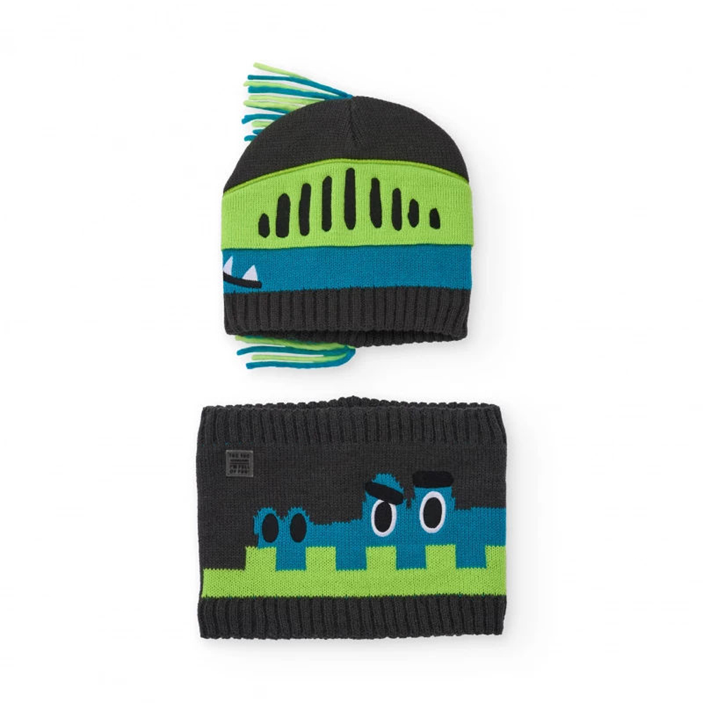 Παιδικό σετ σκούφος με λαιμουδιέρα TUC TUC αγόρι - ΑΝΘΡΑΚΙ