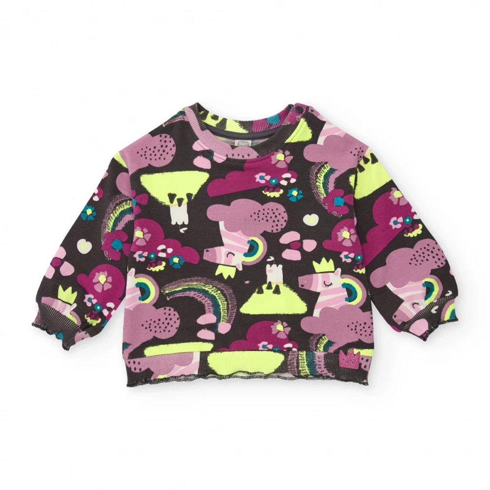 Παιδική μακρυμάνικη φούτερ μπλούζα TUC TUC κορίτσι - ΠΟΛΥΧΡΩΜΟ