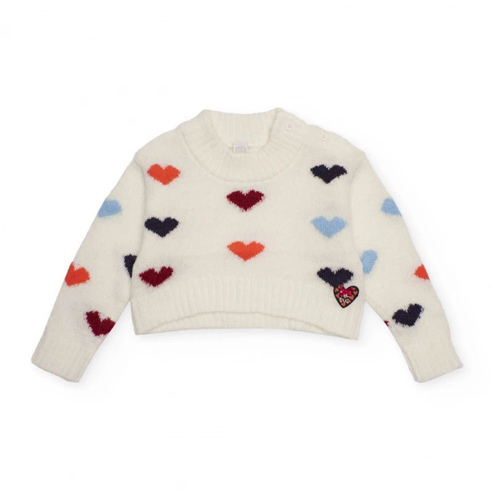 Παιδικό πλεκτό πουλόβερ TUC TUC κορίτσι - ΕΚΡΟΥ
