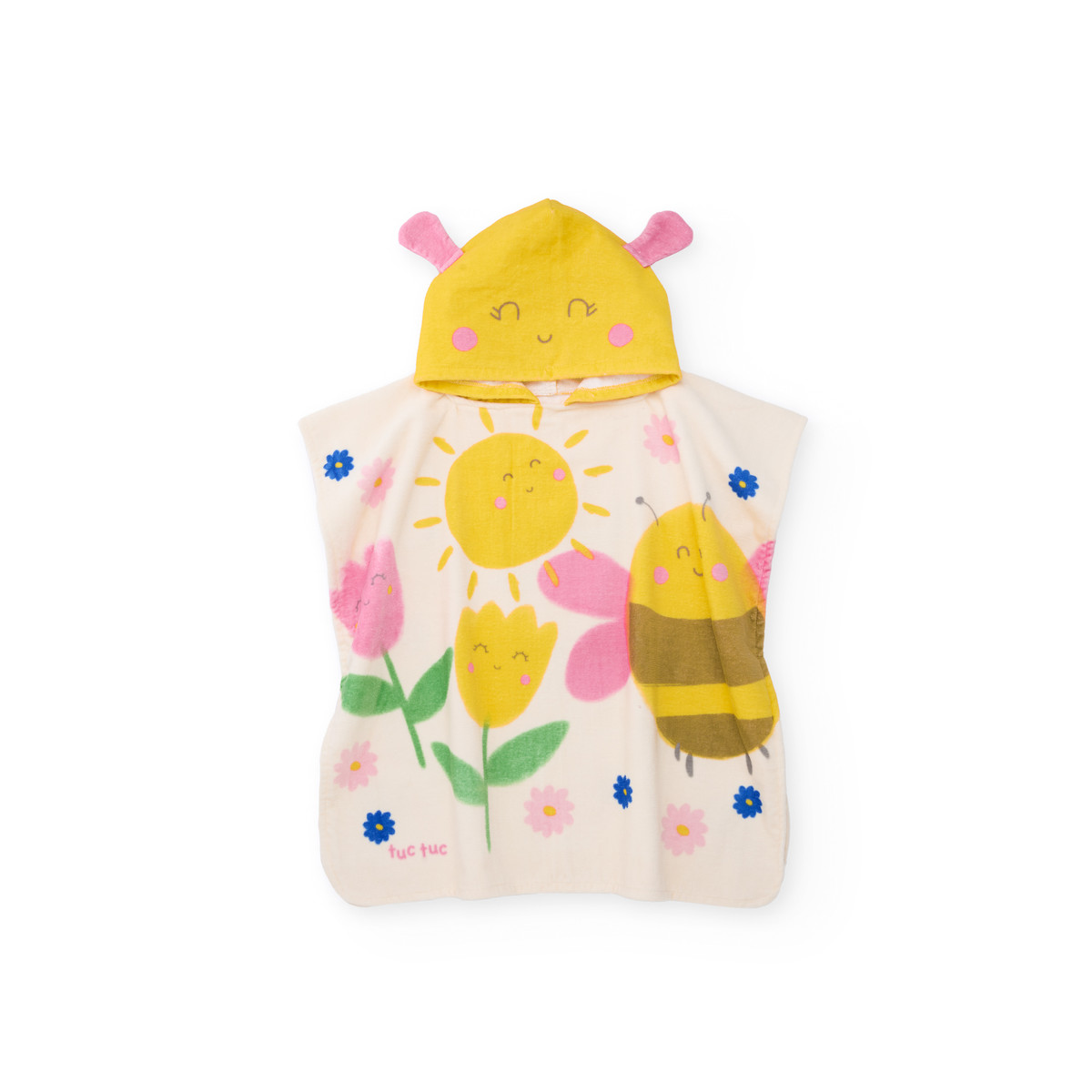 Βρεφική πετσέτα-κάπα TUC TUC κορίτσι - ΚΙΤΡΙΝΟ
