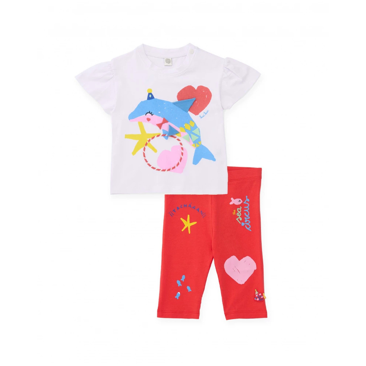 Παιδικό σετ με κολάν TUC TUC κορίτσι - ΛΕΥΚΟ