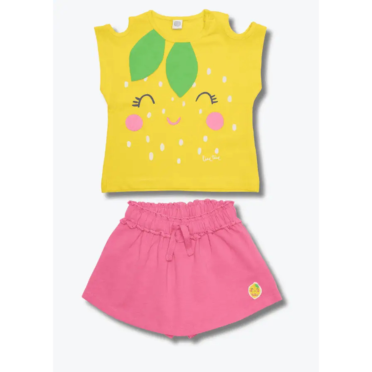 Παιδικό σετ με σόρτς TUC TUC κορίτσι - ΚΙΤΡΙΝΟ