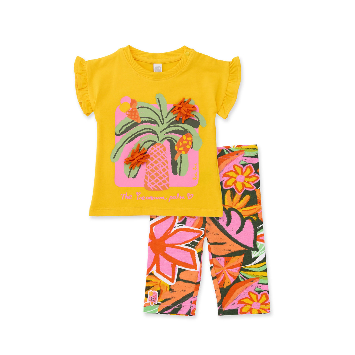 Παιδικό σετ με κολάν TUC TUC κορίτσι - ΚΙΤΡΙΝΟ