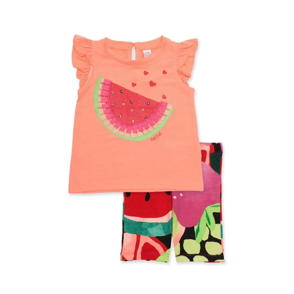 Παιδικό σετ με κολάν κάπρι TUC TUC κορίτσι - ΚΟΚΚΙΝΟ