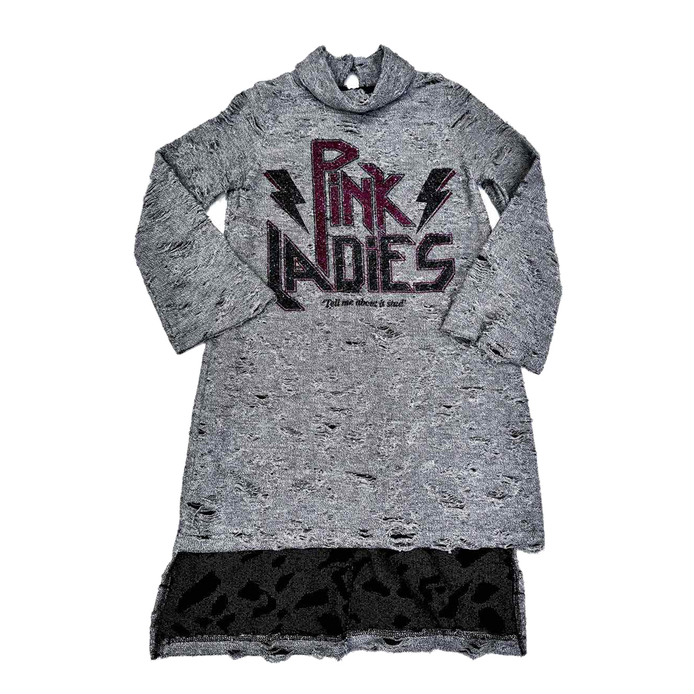 Φόρεμα GLOUS - ΓΚΡΙ-ΜΕΛΑΝΖΕ