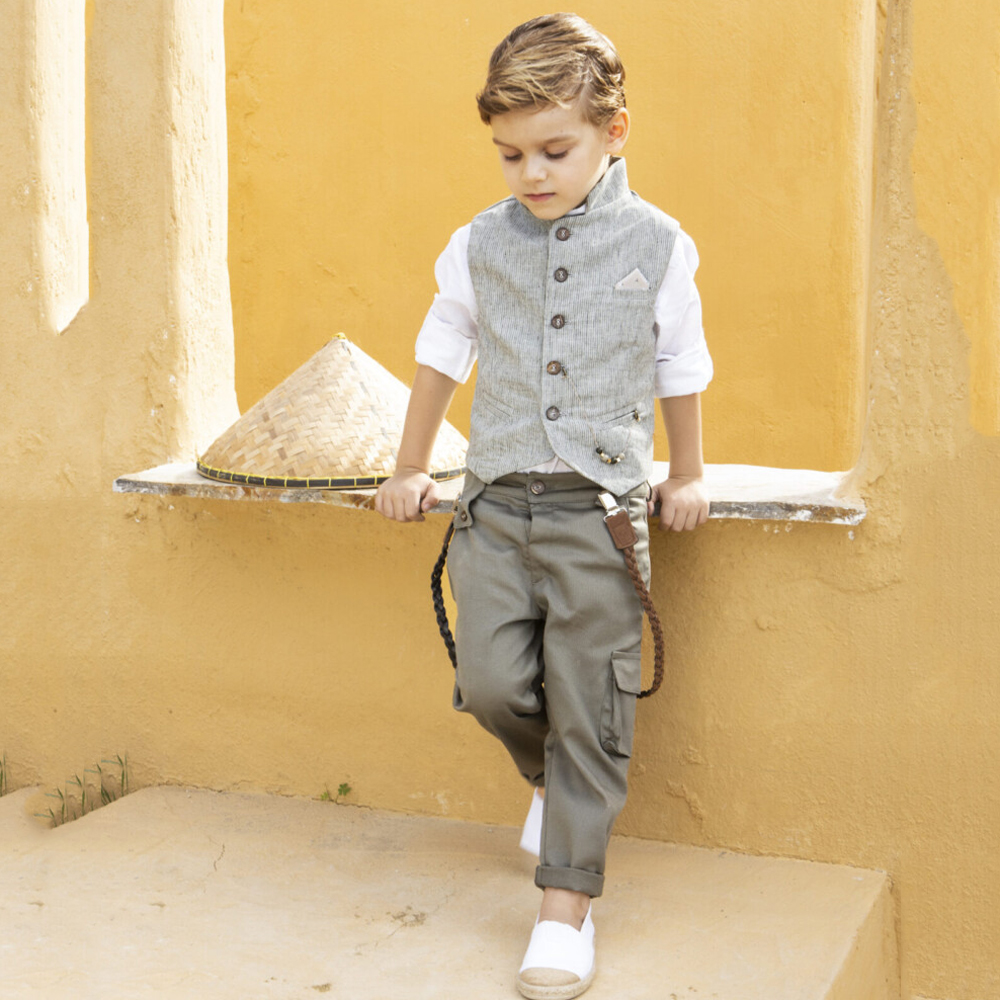 Βαπτιστικό κοστούμι BABY BLOOM - ΧΑΚΙ