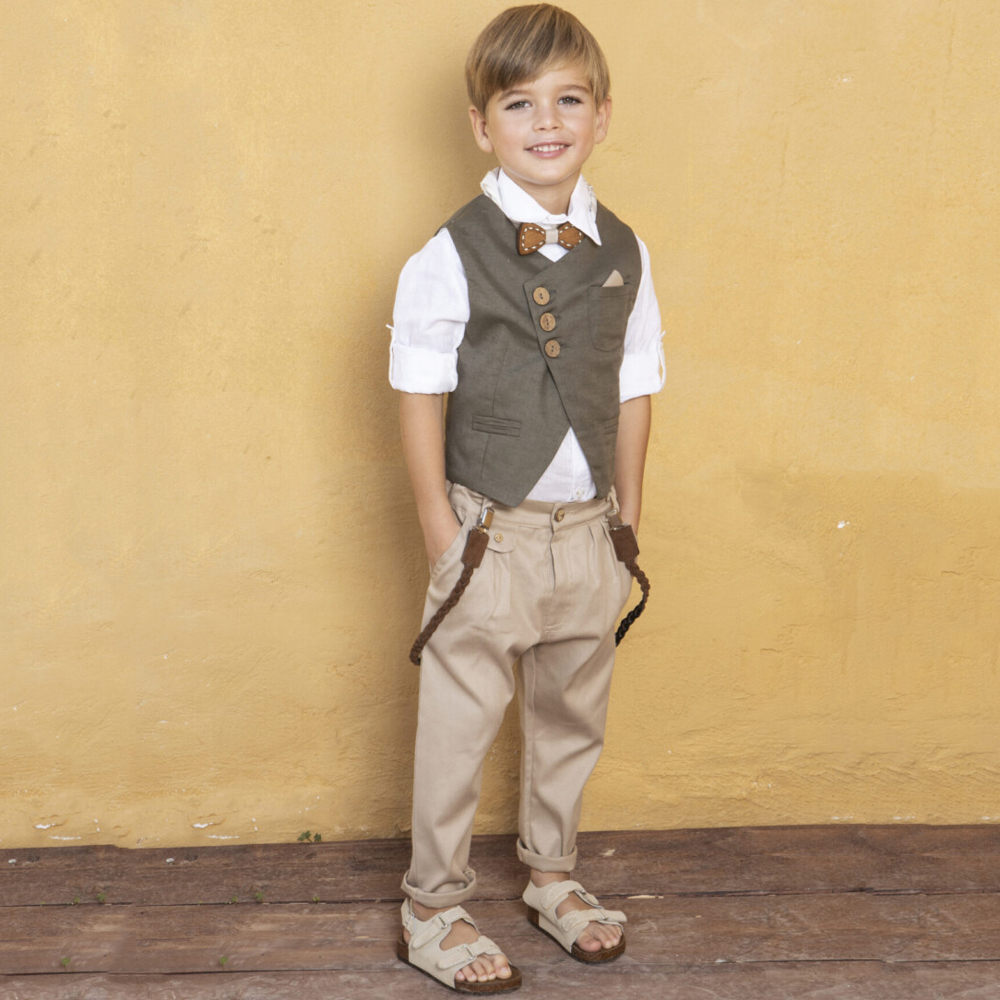 Βαπτιστικό κοστούμι BABY BLOOM - ΧΑΚΙ