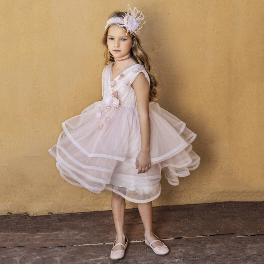 Βαπτιστικό φόρεμα BABY BLOOM - ΡΟΖ