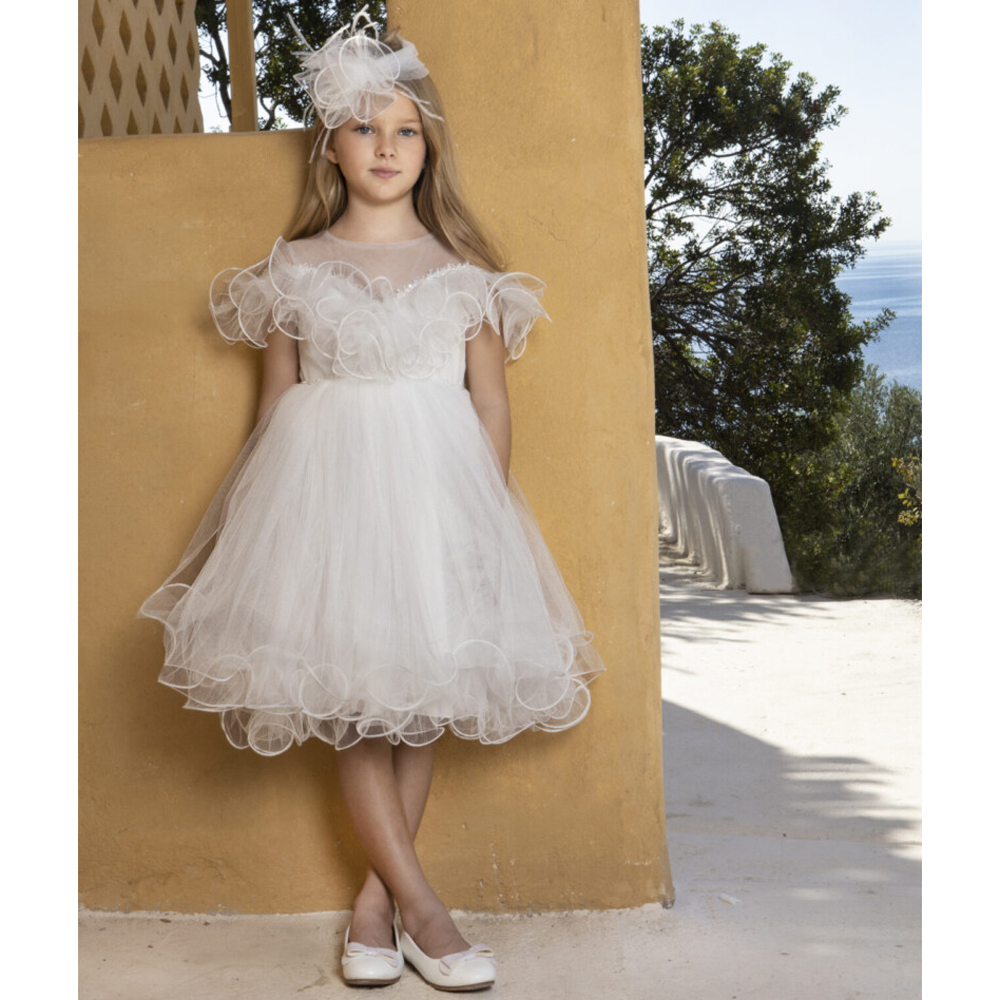 Βαπτιστικό φόρεμα BABY BLOOM - ΕΚΡΟΥ