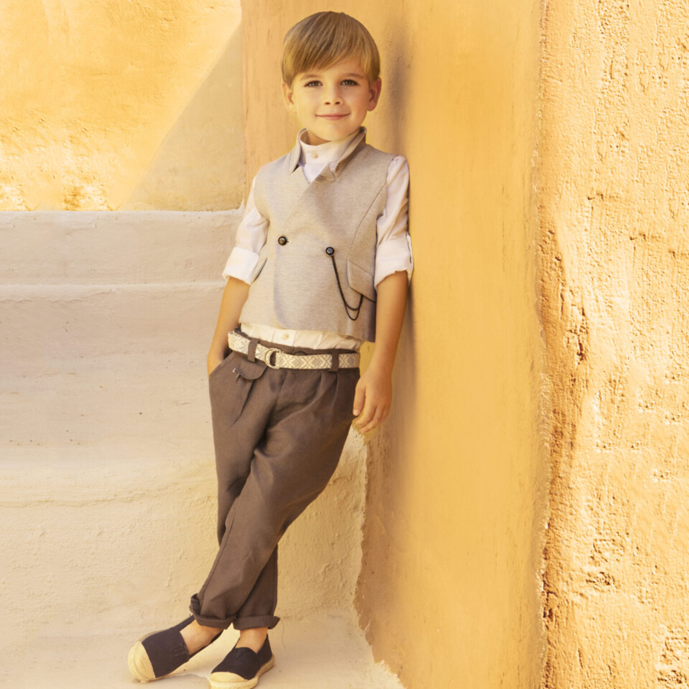 Βαπτιστικό κοστούμι BABY BLOOM - ΓΚΡΙ