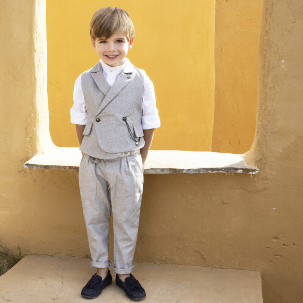 Βαπτιστικό κοστούμι BABY BLOOM - ΓΚΡΙ