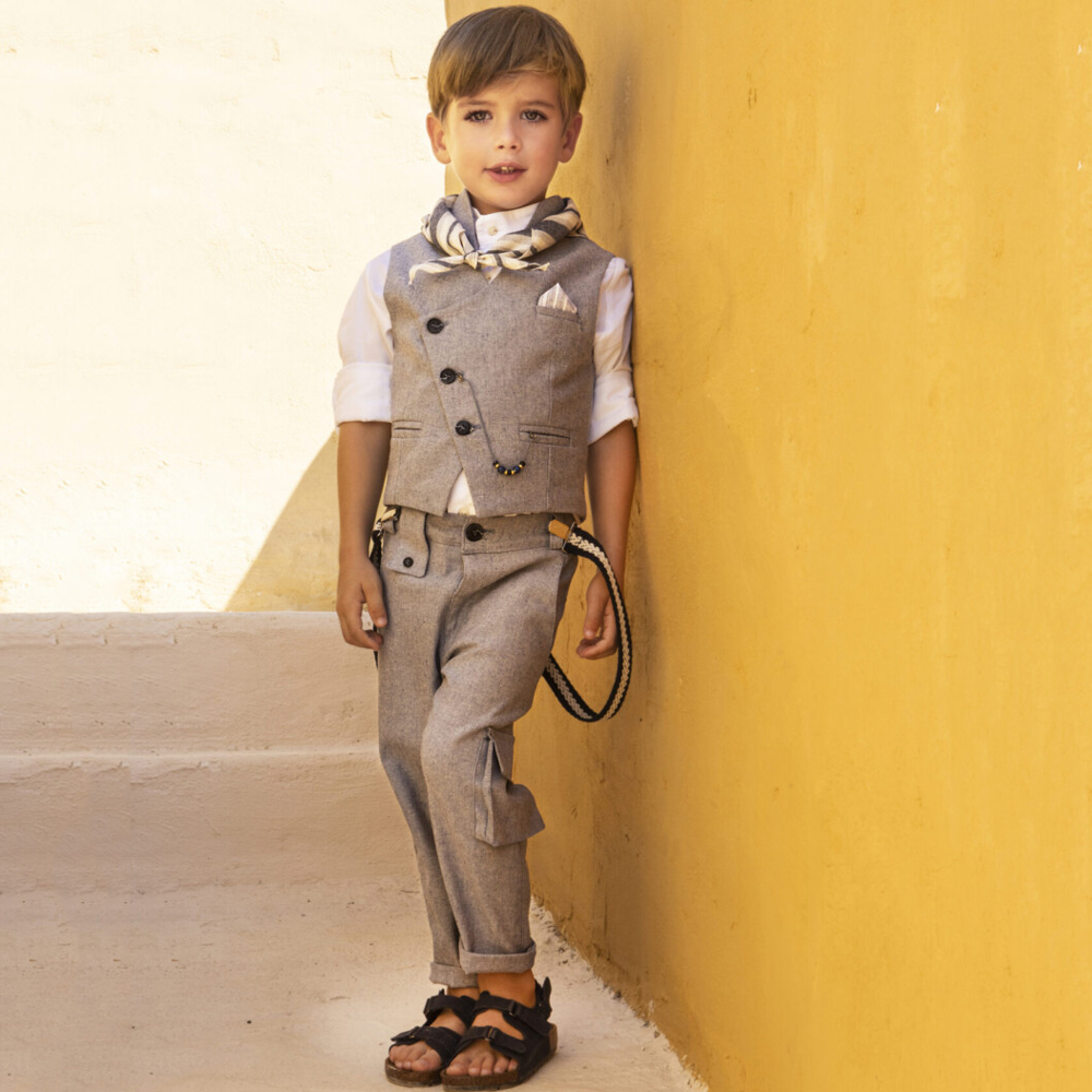 Βαπτιστικό κοστούμι BABY BLOOM - ΓΚΡΙ