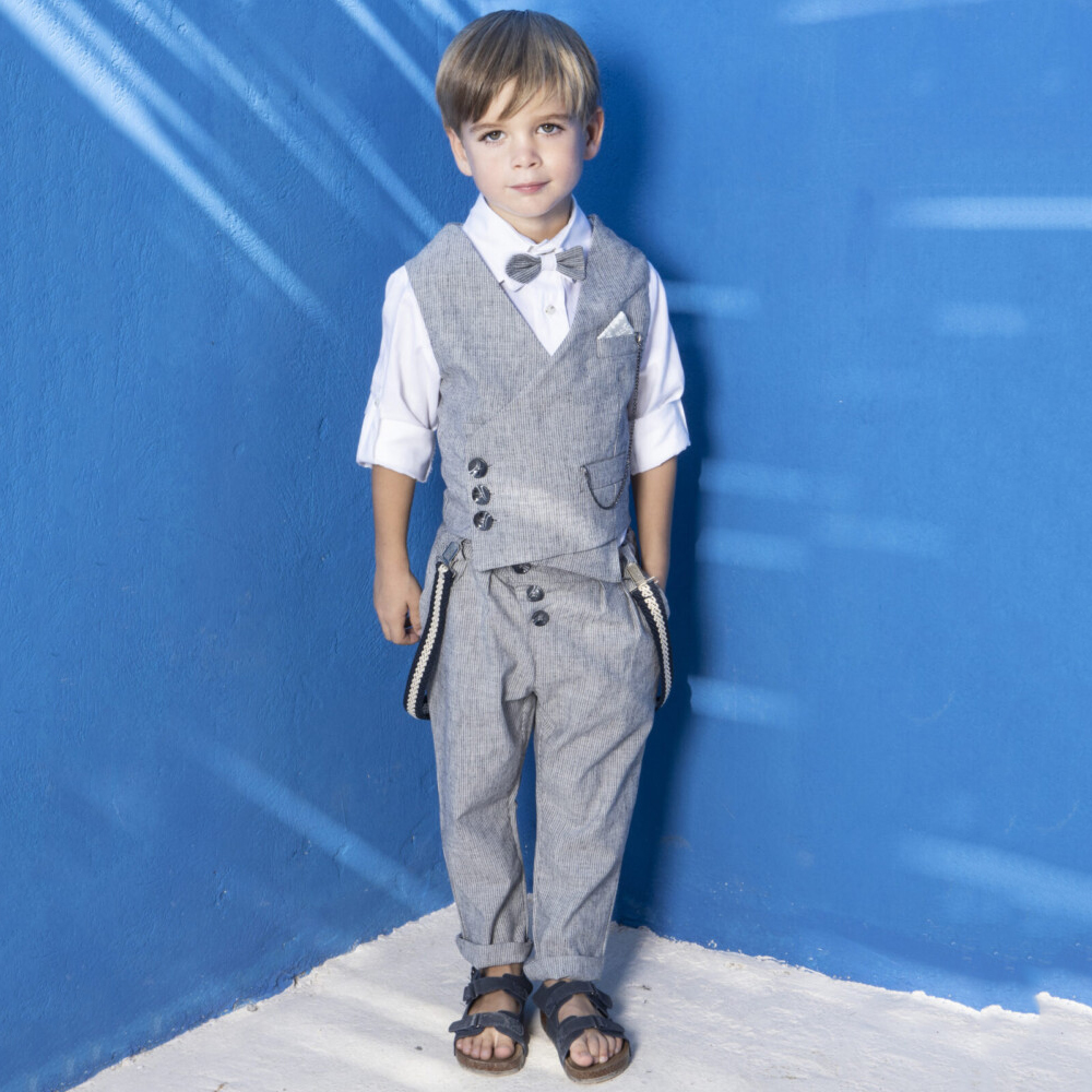 Βαπτιστικό κοστούμι BABY BLOOM - ΓΚΡΙ