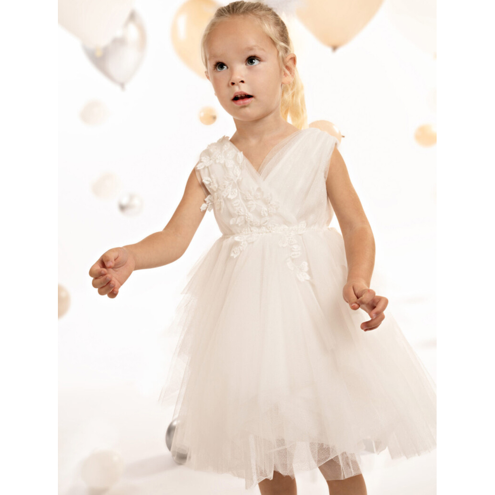 Βαπτιστικό φόρεμα BABY BLOOM κορίτσι - OFF WHITE