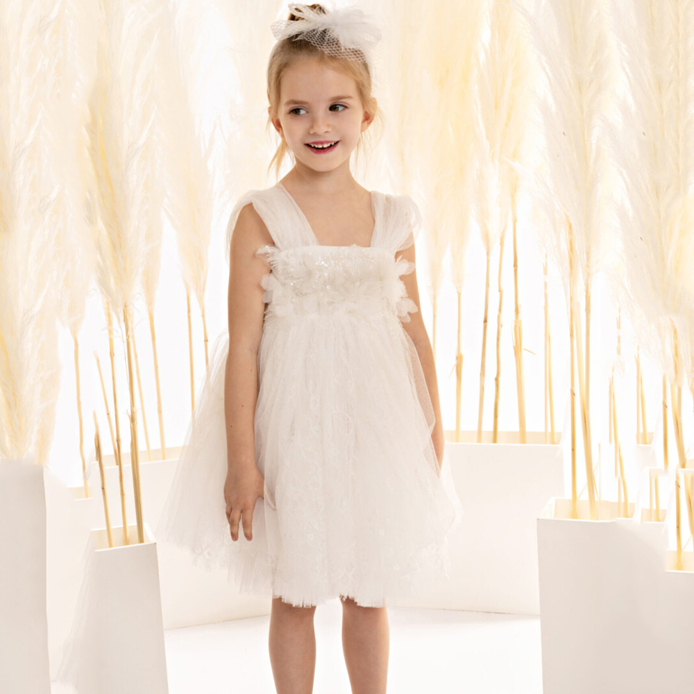 Βαπτιστικό φόρεμα BABY BLOOM κορίτσι - OFF WHITE