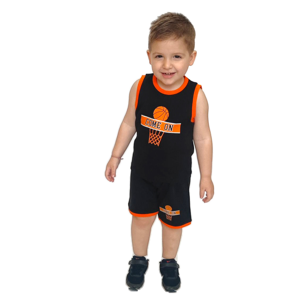 Παιδικό σετ με βερμούδα PICCINO - ΜΑΥΡΟ