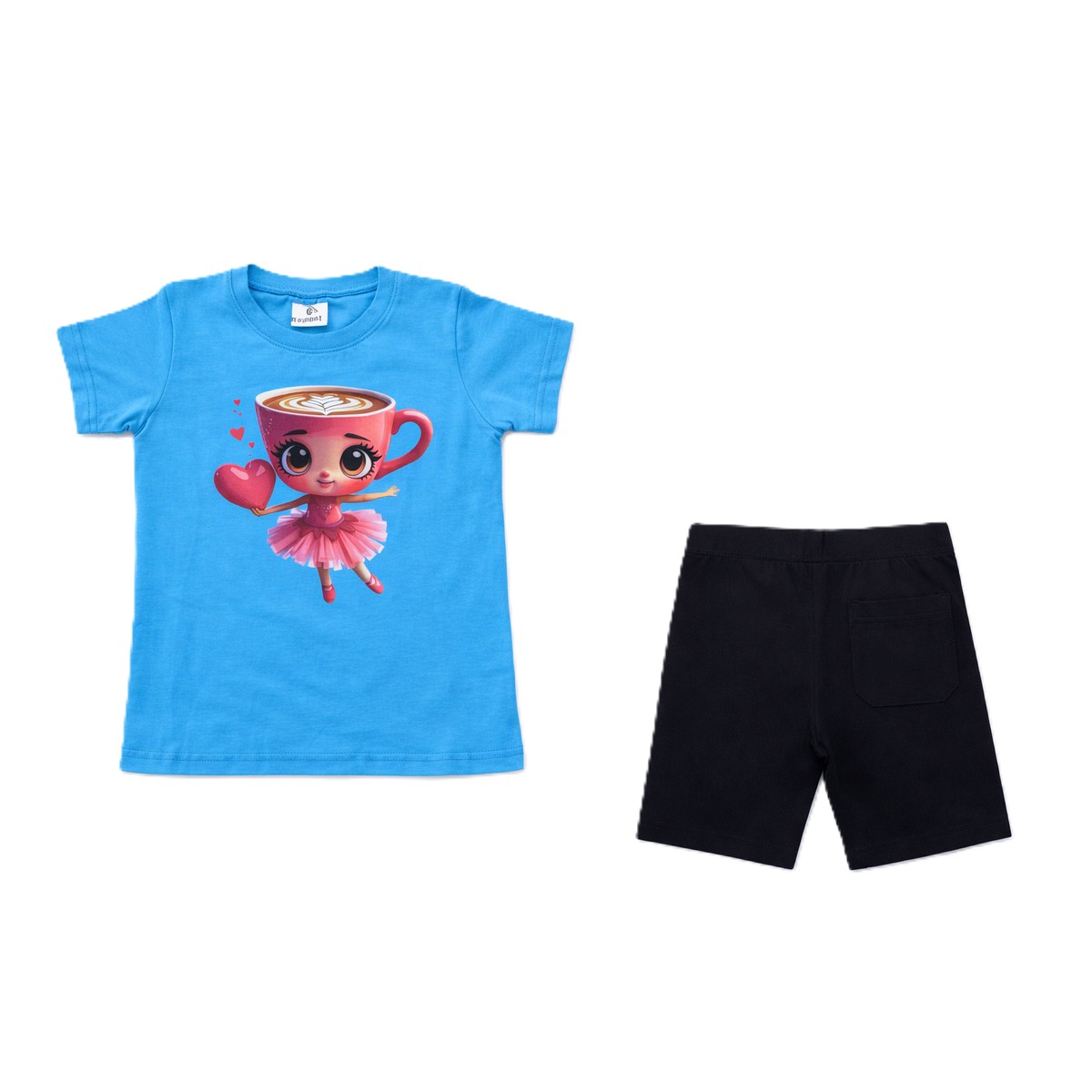 Παιδικό σετ με ποδηλατικό κολάν REPOST κορίτσι - ΓΑΛΑΖΙΟ