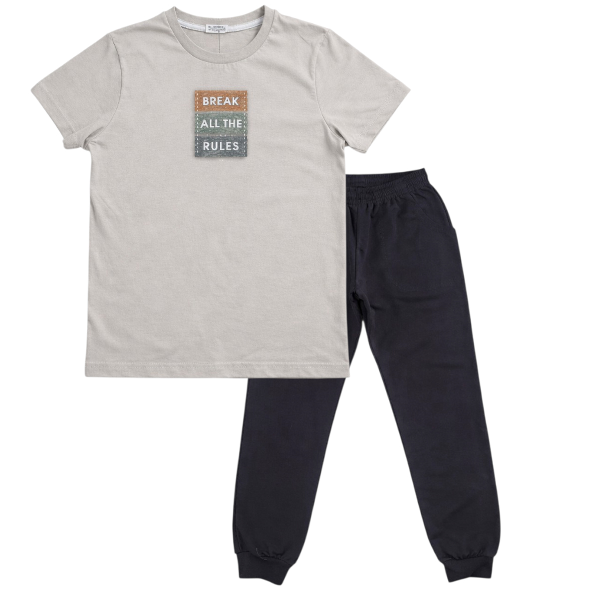 Σετ παντελόνι εποχής με T-shirt REPOST - ΑΝΘΡΑΚΙ