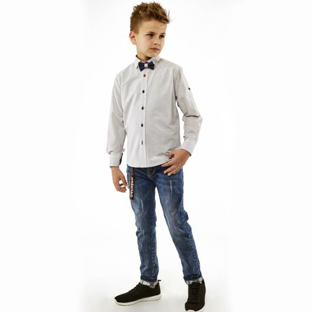 Πουκάμισο HASHTAG - ΛΕΥΚΟ