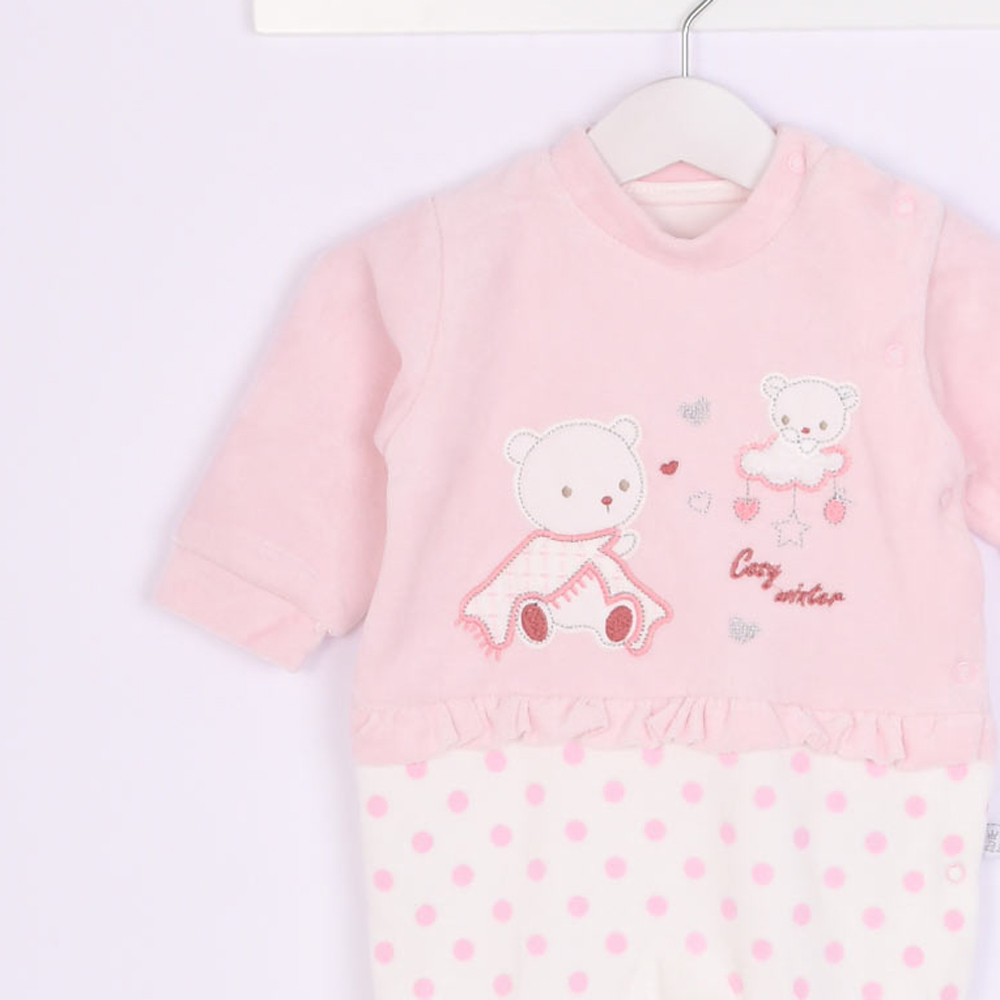 Βρεφικό βελουτέ φορμάκι BABYBAL κορίτσι - 2