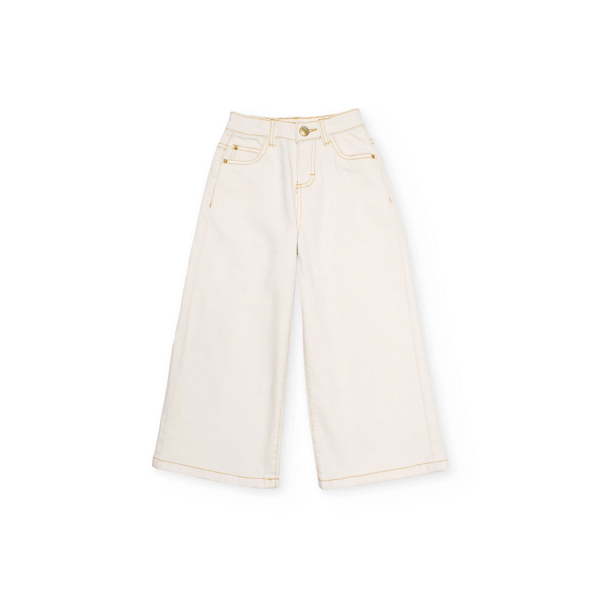 Παιδικό τζιν παντελόνι NATH KIDS κορίτσι - ΛΕΥΚΟ